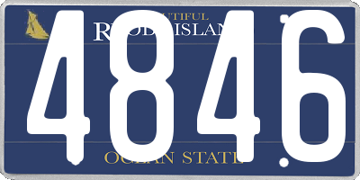 RI license plate 4846