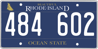 RI license plate 484602