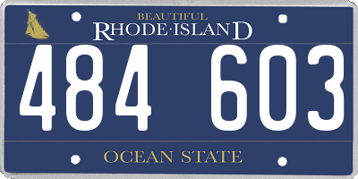 RI license plate 484603