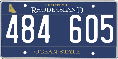 RI license plate 484605