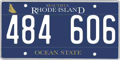 RI license plate 484606