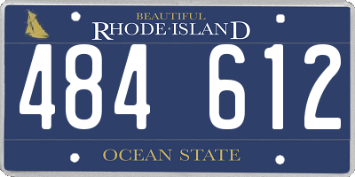 RI license plate 484612