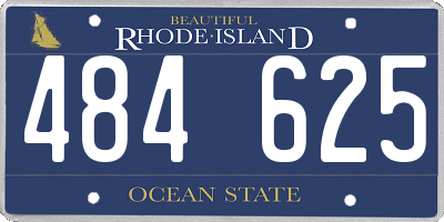 RI license plate 484625