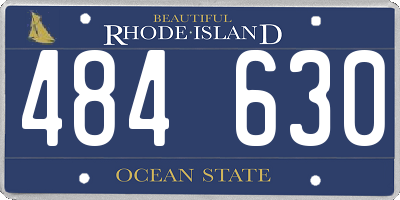RI license plate 484630