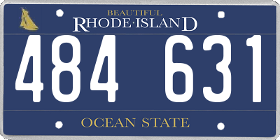 RI license plate 484631