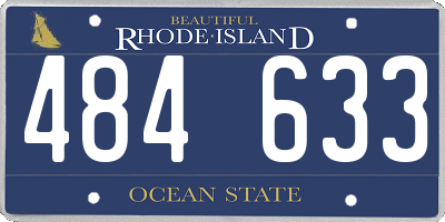 RI license plate 484633