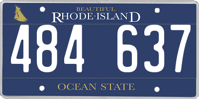 RI license plate 484637
