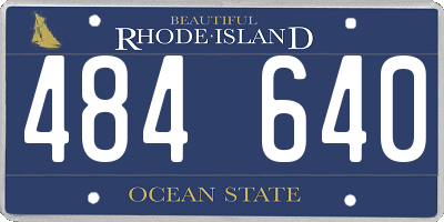 RI license plate 484640