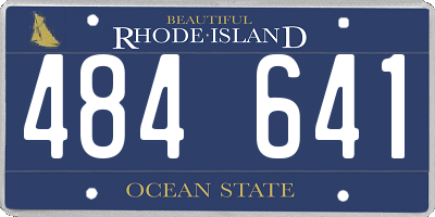 RI license plate 484641
