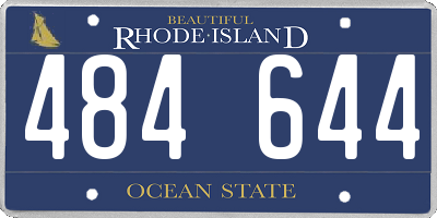 RI license plate 484644