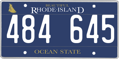 RI license plate 484645