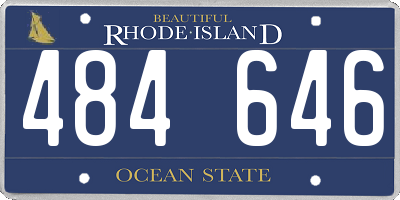 RI license plate 484646