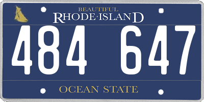 RI license plate 484647