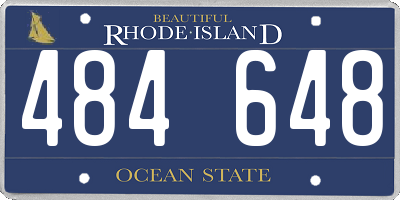 RI license plate 484648