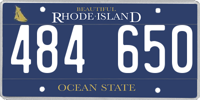 RI license plate 484650