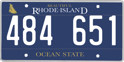 RI license plate 484651