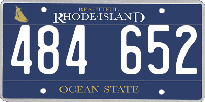 RI license plate 484652
