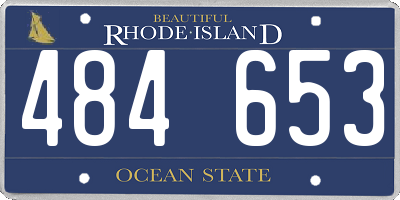 RI license plate 484653