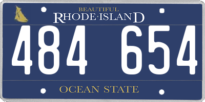 RI license plate 484654