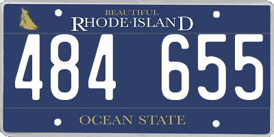 RI license plate 484655