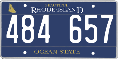 RI license plate 484657