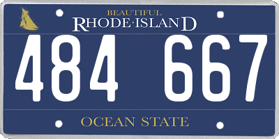 RI license plate 484667