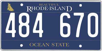 RI license plate 484670