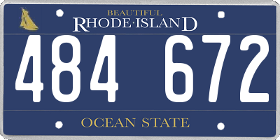 RI license plate 484672