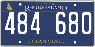 RI license plate 484680