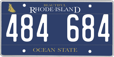 RI license plate 484684