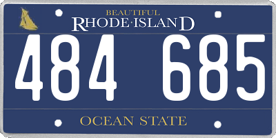 RI license plate 484685