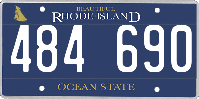 RI license plate 484690