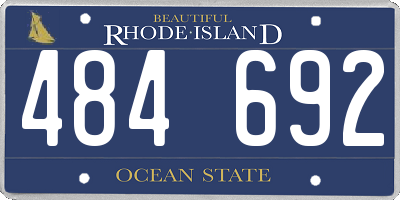 RI license plate 484692