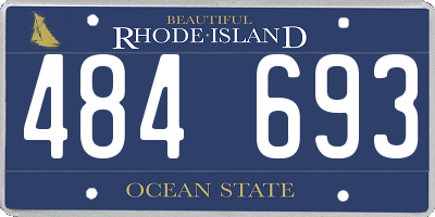 RI license plate 484693