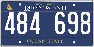 RI license plate 484698
