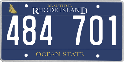 RI license plate 484701