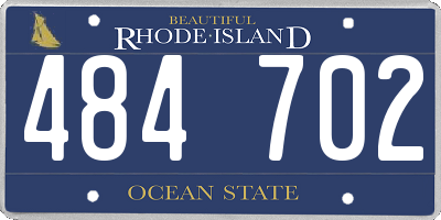 RI license plate 484702