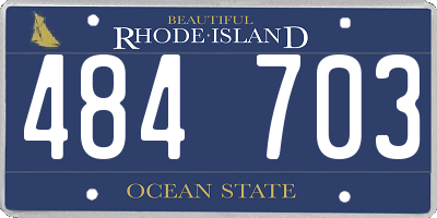 RI license plate 484703