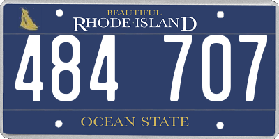 RI license plate 484707