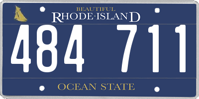 RI license plate 484711