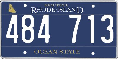 RI license plate 484713