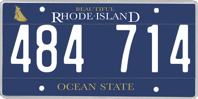 RI license plate 484714