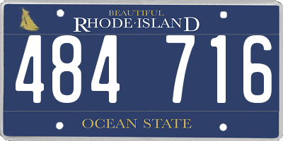 RI license plate 484716