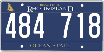 RI license plate 484718