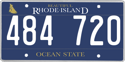RI license plate 484720