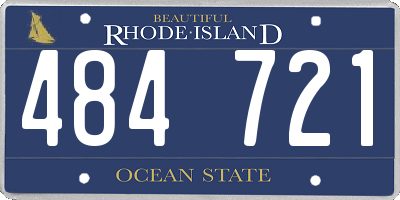 RI license plate 484721