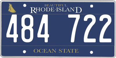 RI license plate 484722
