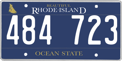 RI license plate 484723