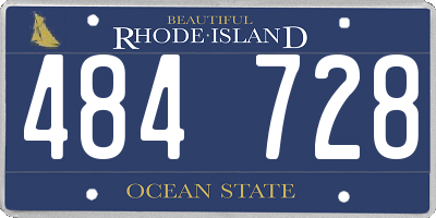 RI license plate 484728