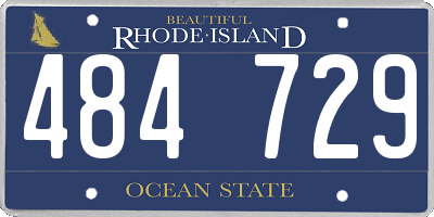 RI license plate 484729